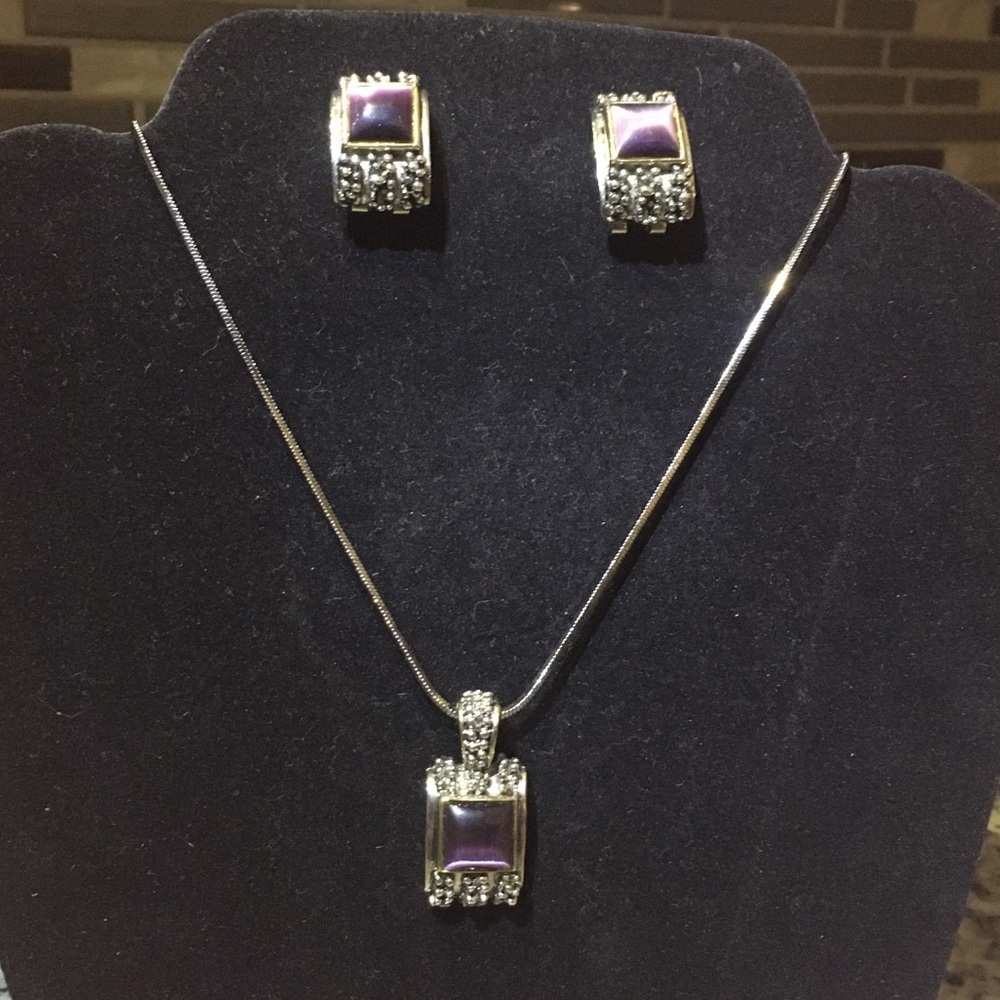 Purple & Silver Fashion Jewelry